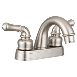 Dura Faucet DF-PL620C-SN RV Classical Two Handle Arc Spout Bathroom Faucet (Brushed Satin Nickel)