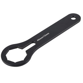 Dual Chamber Fork Cap Wrench, Front Fork Cap Wrench Tool Dual Chamber Shock Damper Adjust Spanner 49mm Fit for Yamaha(Black)