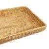 Rattan Tray Tabletop Organization Hand Woven Snack Storage Basket Multifunctional