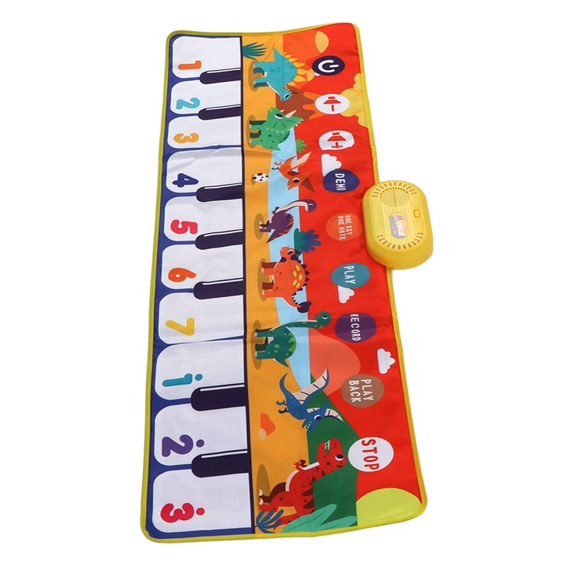 Music Piano Keyboard Dinosaur Picture Adjustable Sounds Music Touch Play