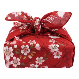 DOERDO DD Bento Wrapping Cloth 27.6inch Japanese Style Lunch Bandana Cover Bag Decorative Table Cloth Gift Box Packaging Cloth for Home Outdoor Picnic, Red