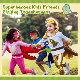 Libima 12 Pcs Dinosaur Costume Dinosaur Tail Set Dragon Theme Animal Tails for Girls Boys Adults Dress up Party Favors (Brown Series)