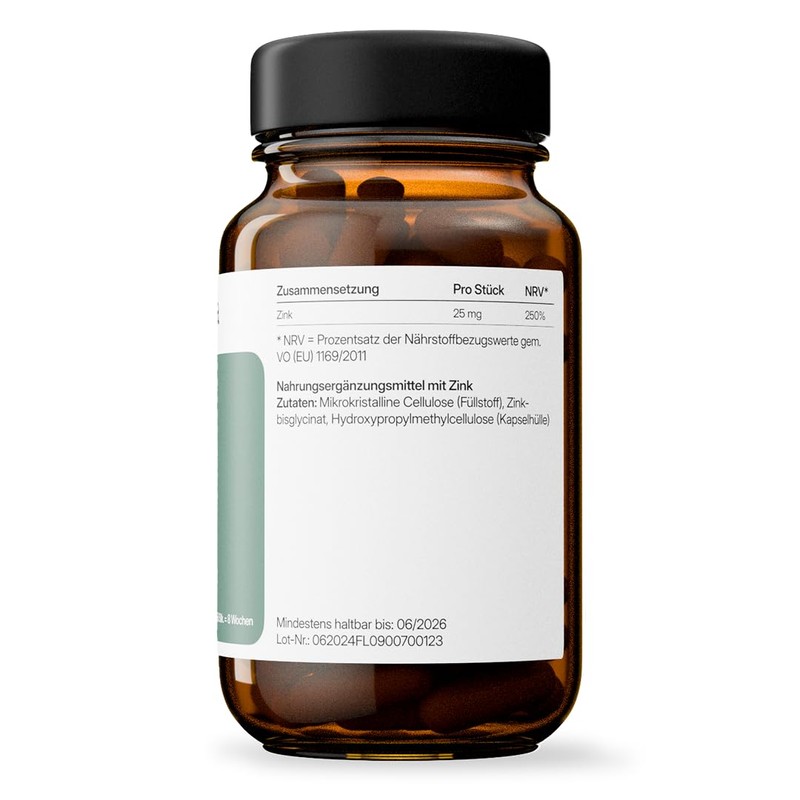 Zinc Capsules - Zinc Bisglycinate - Pack of 56 -