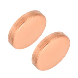 PATIKIL 2-1/8 Inch ID Copper Pipe End Cap, 2 Pack Copper Fitting Cap Sweat Plug Solder Connection for Plumbing HVAC Air Conditioner
