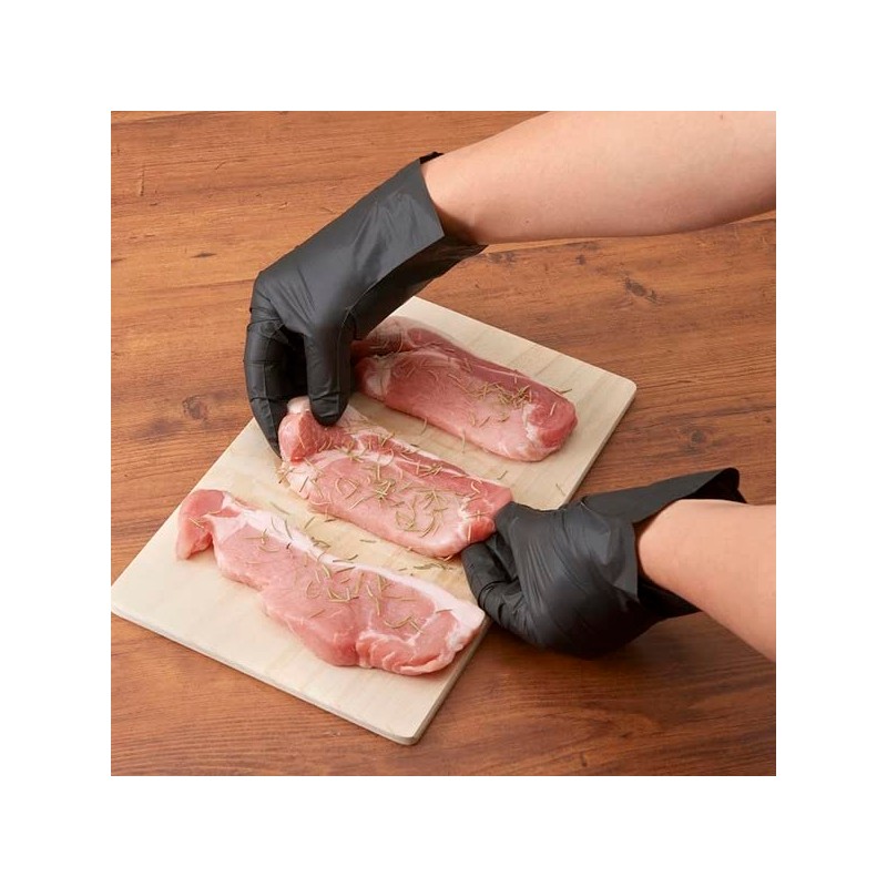 RETOUCH 847T Outdoor TPE Gloves Black (100 Pieces) L Size
