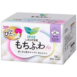 Laurier Shiawase Bare Skin Fluffy Fit Especially Large Day Use 9.8 inches (25 cm), Includes Feathers, 14 Pieces