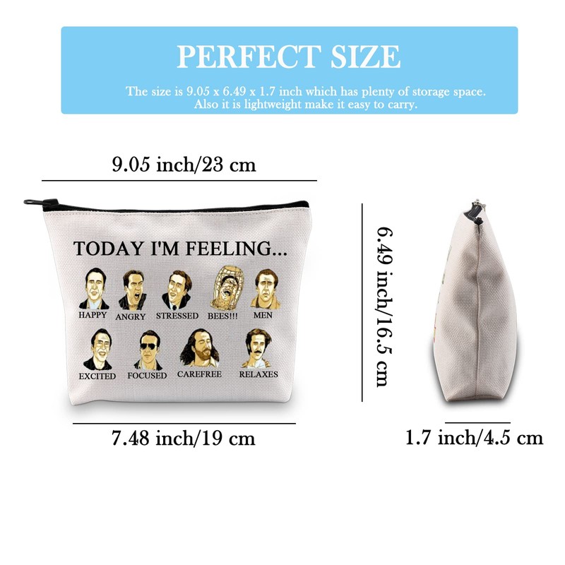 N Cage Mood Zipper Pouch Today I’m Feeling N Cage