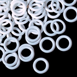 100 Pieces Roman Blind Curtain Rings, O Rings Plastic Rings for Roman Shades (White, 16 mm)