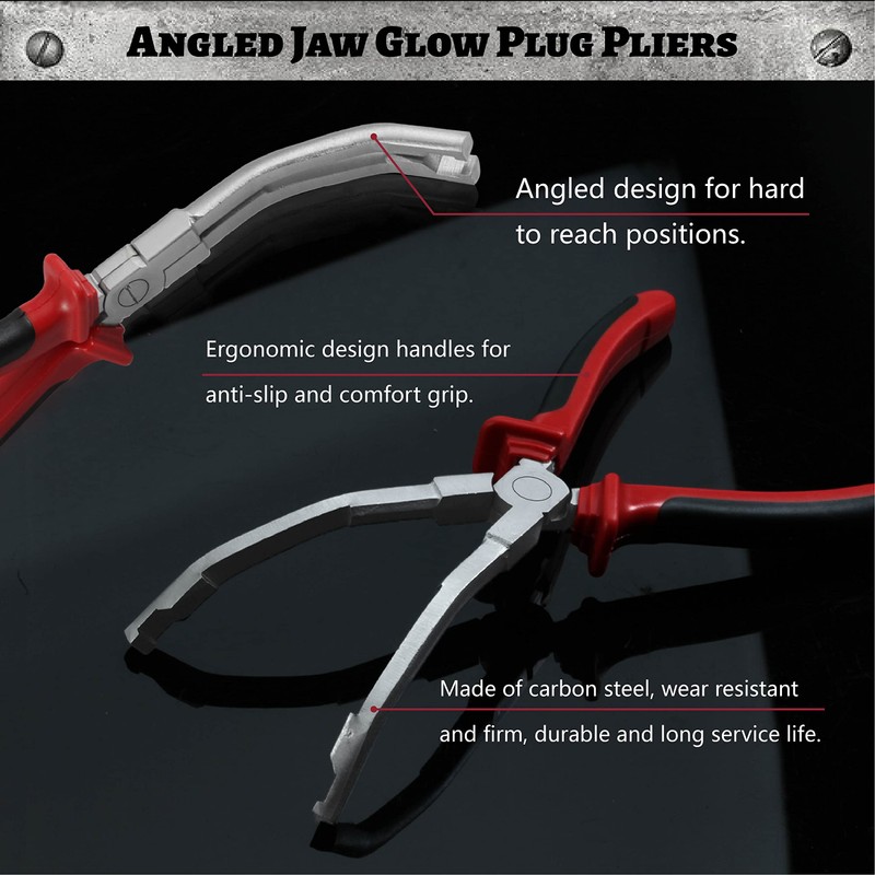 SPEEDWOX Glow Plug Pliers - Angled & Curved Jaw Pliers