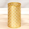 MOCOME Small Metal Garbage Can, Decorative Fans Waste Basket, Elegant