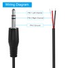 SIOCEN 6ft Long Replacement 3.5mm Male Plug to Bare Wire