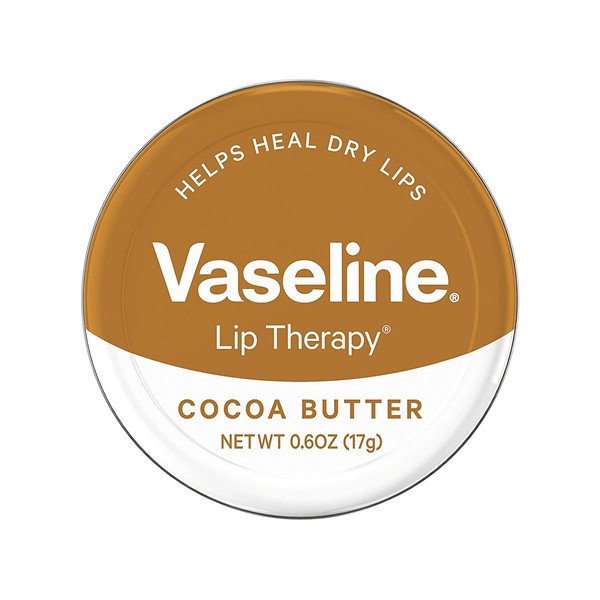 Vaseline Lip Therapy Lip Balm Tin, Cocoa Butter, 0.6 oz