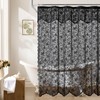 HLC.ME Harper Lace Shower Curtain for Bathroom with Floral Vine
