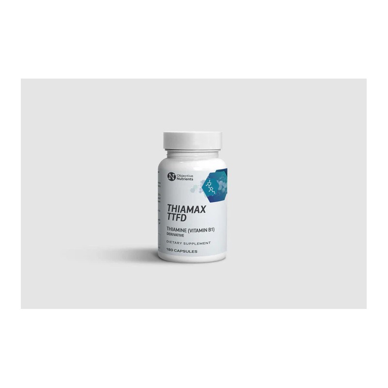Objective Nutrients Thiamax Vitamin B1 (Thiamine TTFD) Capsules, 100mg, 60