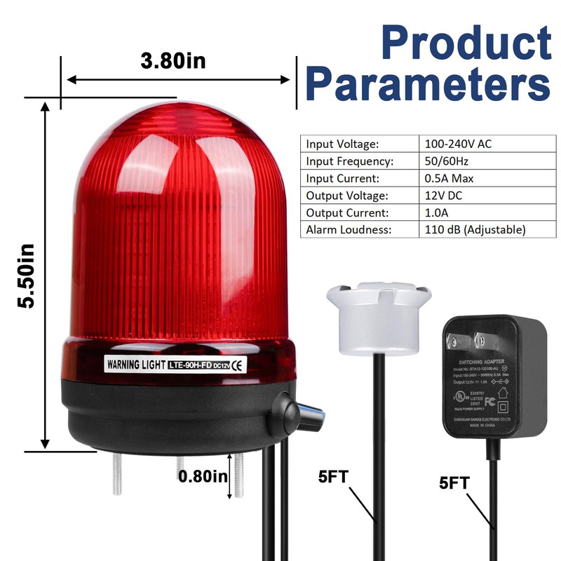 Sump Pump Alarm, High Water Leak Detection, with 110dB Loud