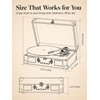 TANLANIN Suitcase Record Player with Speakers, Bluetooth in/Out, Red Brown