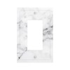 ybclf White Gray Marble 1 Gang Single Rocker Light Switch