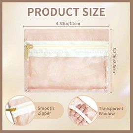 Gallipower 10Pcs Travel Jewelry Organizer with Zipper Clear Travel Jewelry Bag,Purse Organizer Pouches for Travel Business Trip Jewelry Pouch for Rings Earrings Necklace