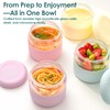 24 oz Glass Lunch Bowl Container with Lid | Leak