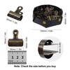24 Pack Vintage Bulldog Clips with Black Leather Tray, Antique
