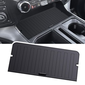 Center Console Compartment Cover for Ford F150 2021-2025 & Lightning XLT 2022-2024, Front Interior Storage Cubby Lid Hidden Secret Pocket Panel with USB Hole (For Open Pocket in Front of Shifter)