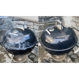 LavaLock Gasket Kit Compatible with Weber Kettle and 14"/18"/22" WSM - FB12-PL Gasket with Red RTV