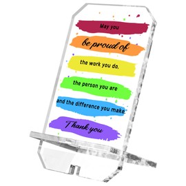 Appreciation Gifts Gratitude Gifts for Coworkers Nurse Thank You Gifts Desk Decor Phone Holder Stand 6.8 Hx3.7 W, Volunteer Gifts, Teacher Gifts, Housekeeping Gift, May You Be Proud