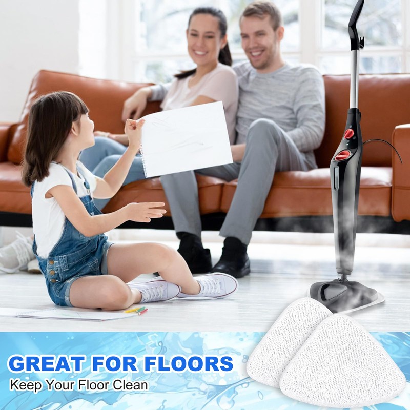 KEEPOW Washable Steam Mop Head Replacement Compatible with Vileda Steam