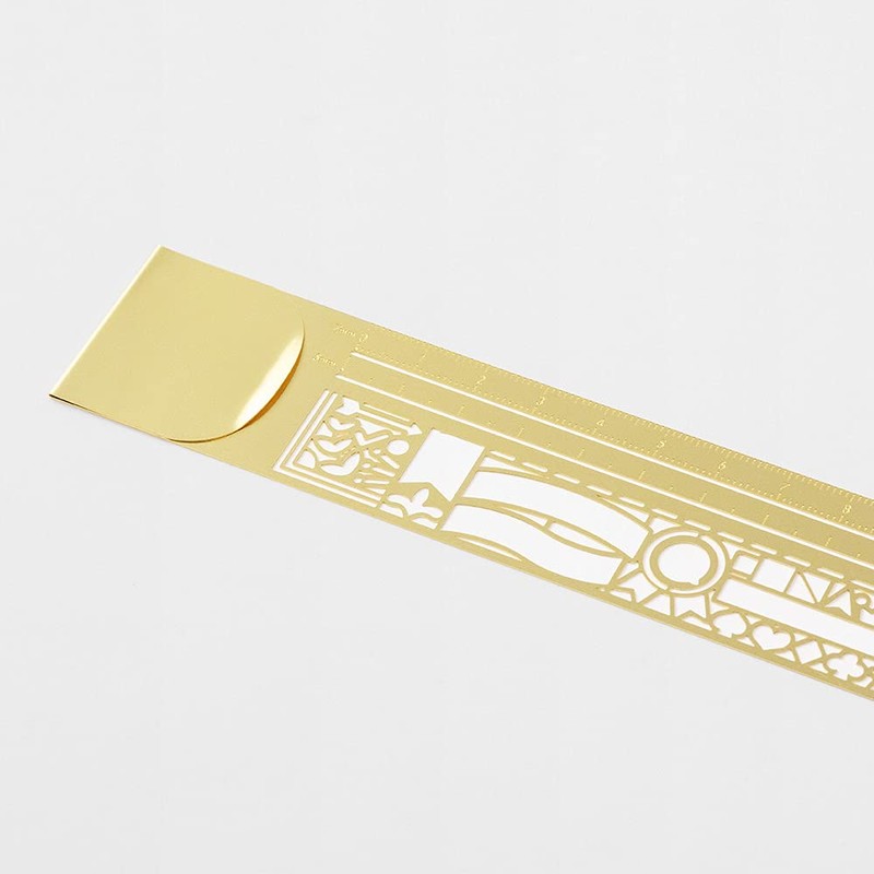 DESIGNPHIL Midori 42282006 Ruler, Clip Ruler, Decorative Ruled Pattern