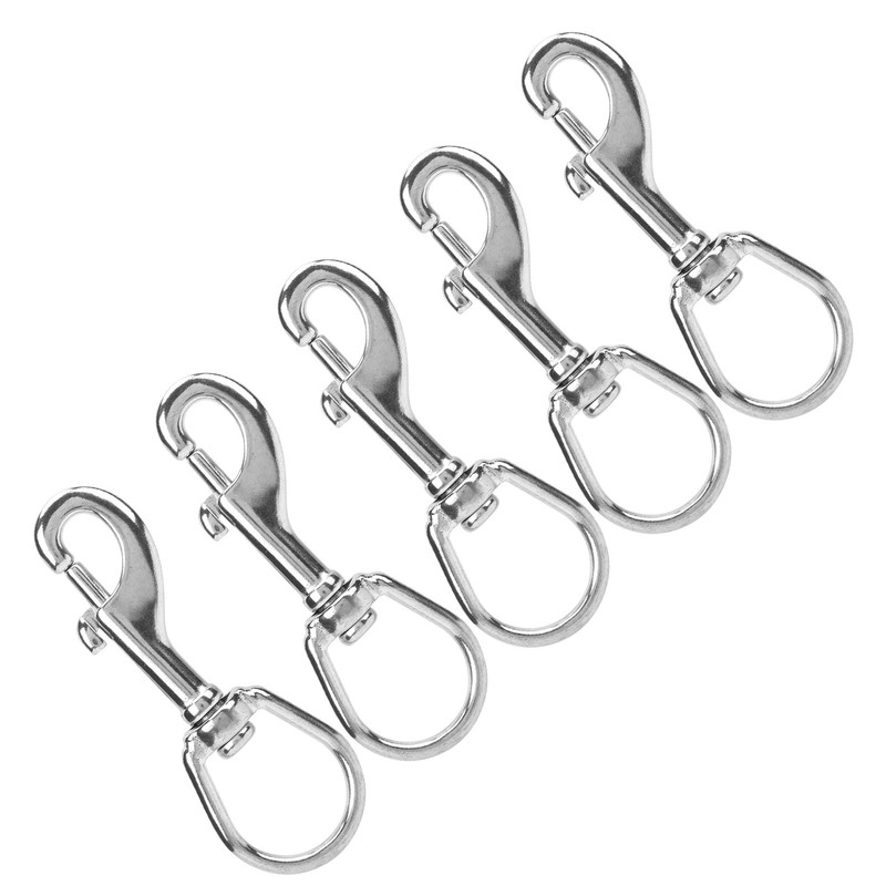 L100MM SpringSnap Clip Diving Hook Double Ended Stainless Steel Spring