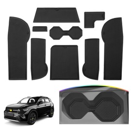 SKTU Non-Slip Mats Compatible with V-W T-Cr0ss 2018-2024 Rubber Mats Door Slot Mat (Black)
