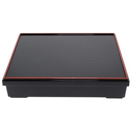 Shokado 9-Inch Long Teshokado Black Senji Tenshu (Divided) [27.2 x 21.1 x 6 cm] ABS Resin (7-333-8), Ryokan, Japanese Tableware, Restaurants, Commercial Use