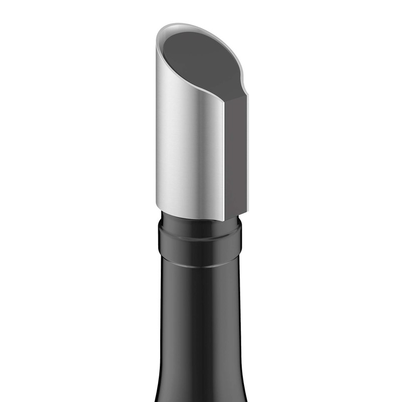 Zack 20313 PREMIRO Wine Pourer, Stainless Steel, Silver Metal