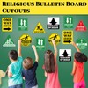 27PCS Religious Cutouts Jesus VBS Construction Traffic Road Sign for