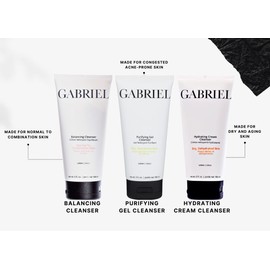Gabriel Organic Cleanser, Natural Facewash, Paraben Free, Vegan Skincare 6 oz (Purifying Gel)