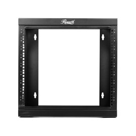 Rosewill 9U Server Rack with Swing Gate -Wall Mount Rack for 19 Inch IT Equipment Open Frame Rack AV & Server Adjustable Depth 18 inches to 26 inches 9U Rack, Black