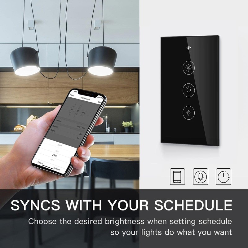 MOES WiFi RF Smart Light Dimmer Switch, Smart Life/Tuya APP