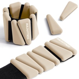 Wrist & Ankle Weights, Adjustable Bands for Women & Men Workouts, Set of 2 (1lb or 2lb each / 1kg or 2kg total). For Running, Jogging, Walking, Yoga, Dance, Pilates, Aerobics, Strength Training (Stone, 4LB (2LB each))