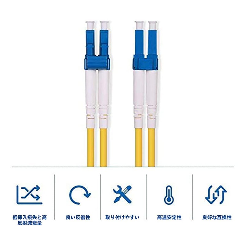 OS2/OS1 Singlemode Duplex LC/LC Connector 9/125μm Fiber Optic Cable 5m