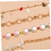 SAFIGLE Luxury Multi-Layer Alloy Anklet Set Beads Women Lady Girl