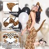 RCYHCY Leopard Costume Set, 4 Pieces Carnival Leopard Costume Women