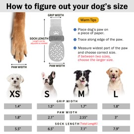 SCENEREAL Dog Socks to Prevent Licking Paws for Hardwood Floors, Anti Slip Long Dog Grip Socks for Cold/Hot Pavement, Dog Shoes Booties&Paw Protector for Small Medium Large Senior Dog, Black M