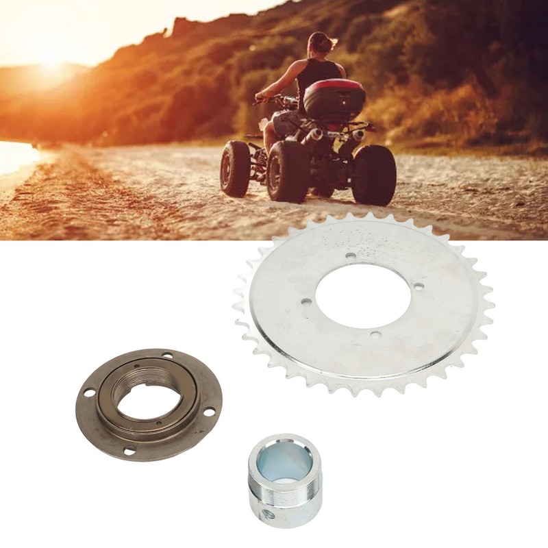 410 Sprocket Toothless Flywheel Kit with Silver Adapter Steel Light