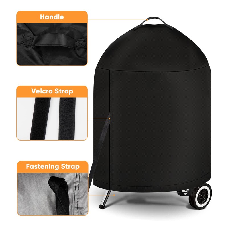 iCOVER Grill Cover for Weber 22 Inch Charcoal Kettle- Heavy