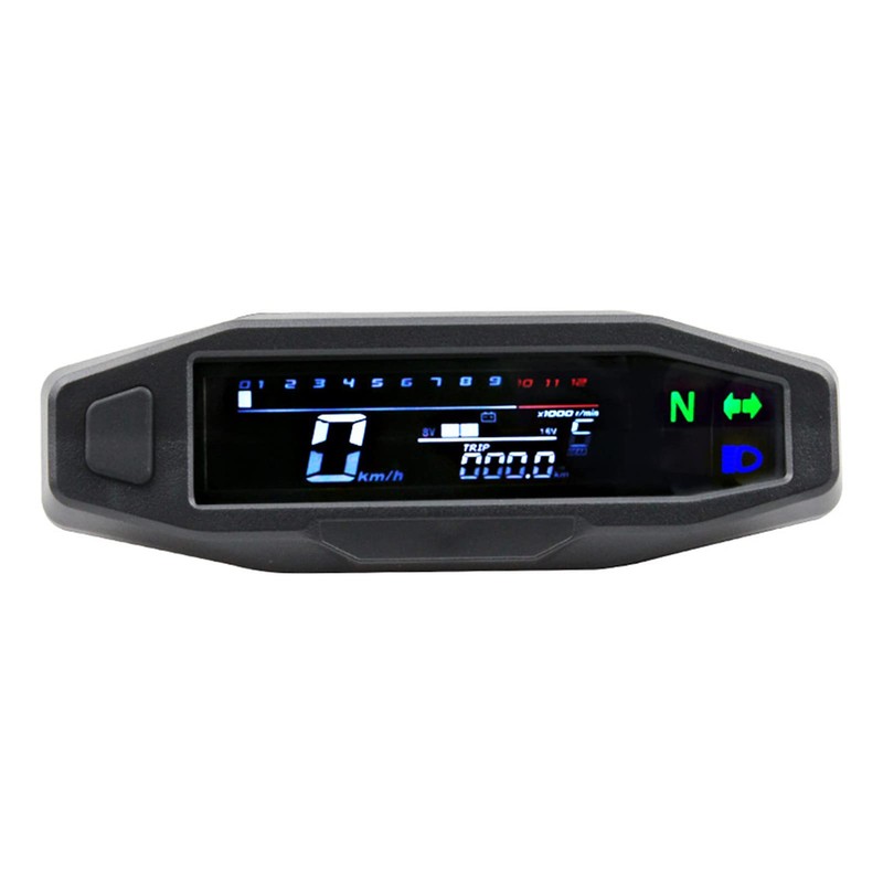 Shkalacar Motorcycle Digital Speedometer, Tachometer with 1-6 Speed LCD Display,