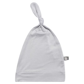 KYTE BABY Organic Bamboo Baby Beanie Hats - Super Soft Knotted Caps Available in Pattern and Solid Colors (6-12 Months, Storm)