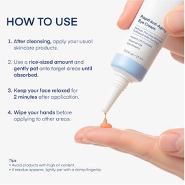 Rapid Anti-Aging Eye Cream - Instant Eye Tightener & Lifting Serum for Under Eye Bags, Puffiness, Dark Circles, Fine Lines & Wrinkle Reduction - Niacinamide + Peptides – Made in USA