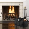 BONTHEE Extra Large Waterproof Firewood Log Carrier Canvas Firewood Holder