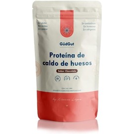 GUDGUT - Proteína de Caldo de Hueso 500g - 24g de Proteína por Porción, Colágeno, Glucosamina y Condroitina - Salud Digestiva y Emocional - Ideal para