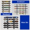 YMYNY Skateboard Wall Mount, 6 Layer Skateboard Rack Holder, Snowboard